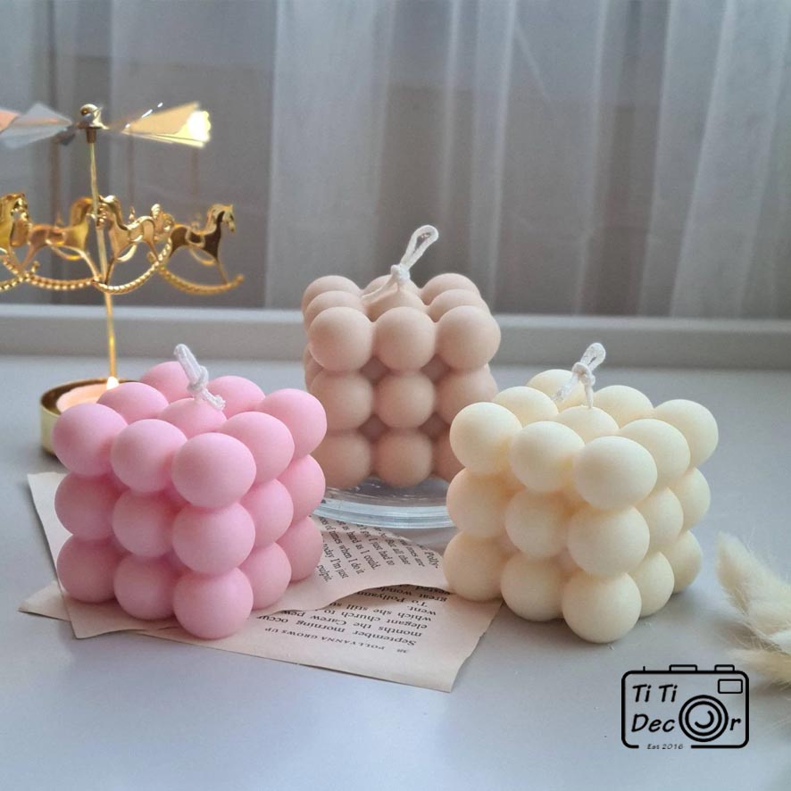 Nến Thơm Hình Khối Rubik TiTi Decor Trang Trí Phòng Ngủ, Phòng Khách Và Decor Bàn Học