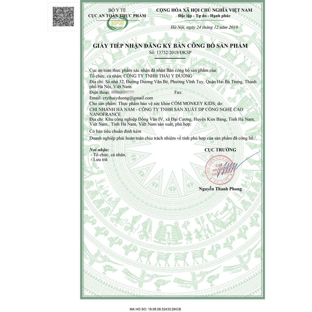 Hỗ trợ chống Mồ Hôi Trộm cho bé-Cốm MONKEY KIDS (Đầy đủ giấy chứng nhận từ CỤC AN TOÀN THỰC PHẨM-BỘ Y TẾ) | Thế Giới Skin Care