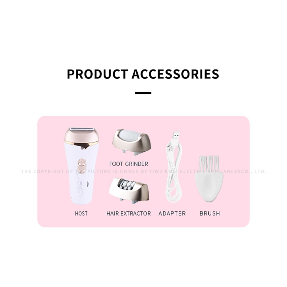 Máy tẩy lông Kemei 3019 nhỏ gọn 3 trong 1 dùng điện không đau cho nữ