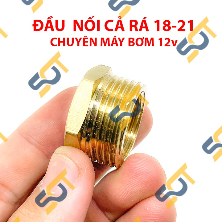 [HÀNG ĐỘC QUYỀN] Đầu nối máy bơm mini, cả rá 18-21, đầu nối 18-21 nối ren nhựa máy bơm mini 12v, CHUYÊN LẮP MÁY BƠM 12V