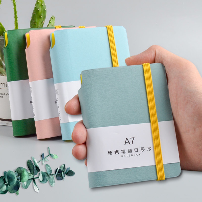 Sổ ghi chép SOSAMA sổ tay bìa da PU trơn A6 A7 96 trang tiện dụng SN-001389