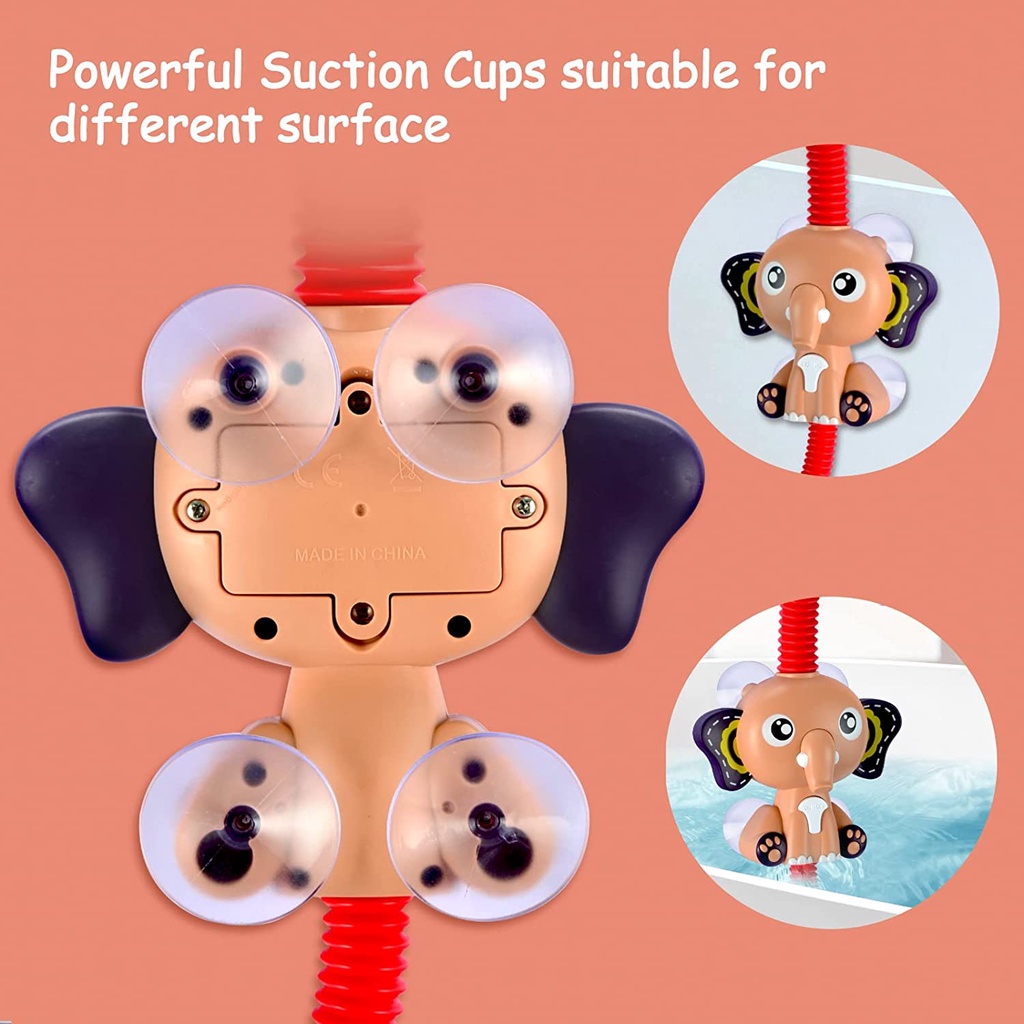 1 Đồ Chơi Phun Nước Hình Chú Voi Dễ Thương Có Giác Hút Và Điều Chỉnh Được Cho Bé Khi Tắm