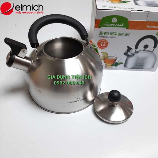 Ấm Đun Nước Inox Đáy Từ Elmich Smartcook 3372, 2,5L Chính Hãng Giá Tốt Nhất