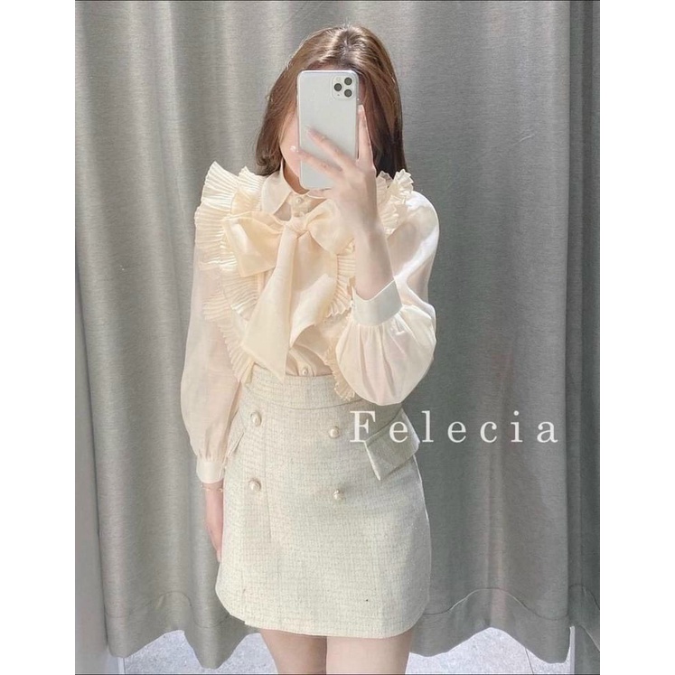 [HÀNG MỚI]  💕 Áo sơ mi tơ bèo cổ nơ tiểu thư 💕 | BigBuy360 - bigbuy360.vn