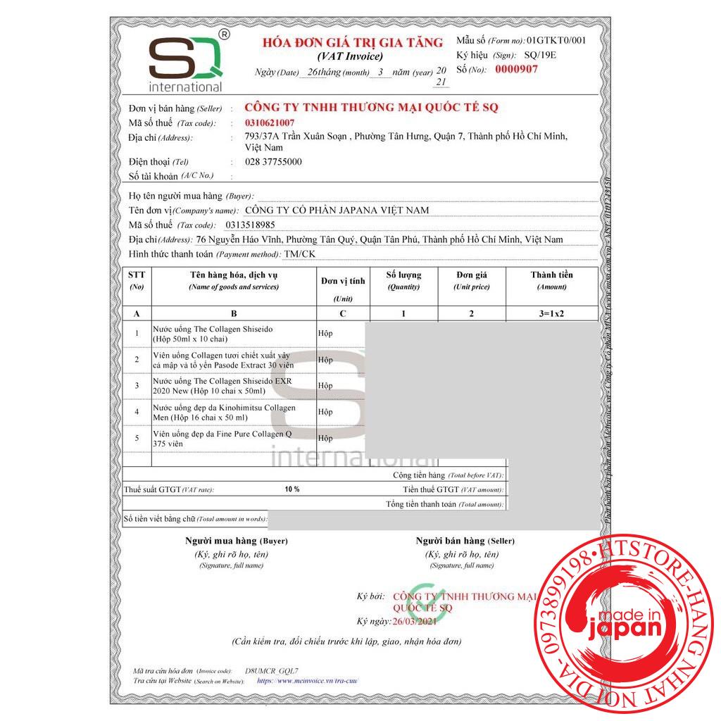 Viên uống Collagen tươi chiết xuất từ vi cá mập và tổ yến 30 viên -màu vàng