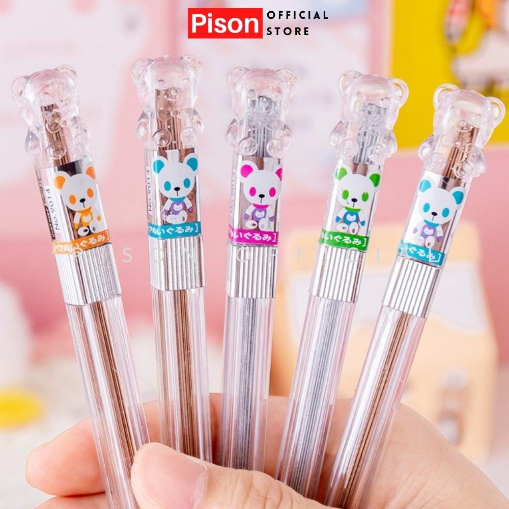 Hộp ruột bút chì bấm 2B 0.7mm hình Gấu Pison - RBC001 - 1 cái
