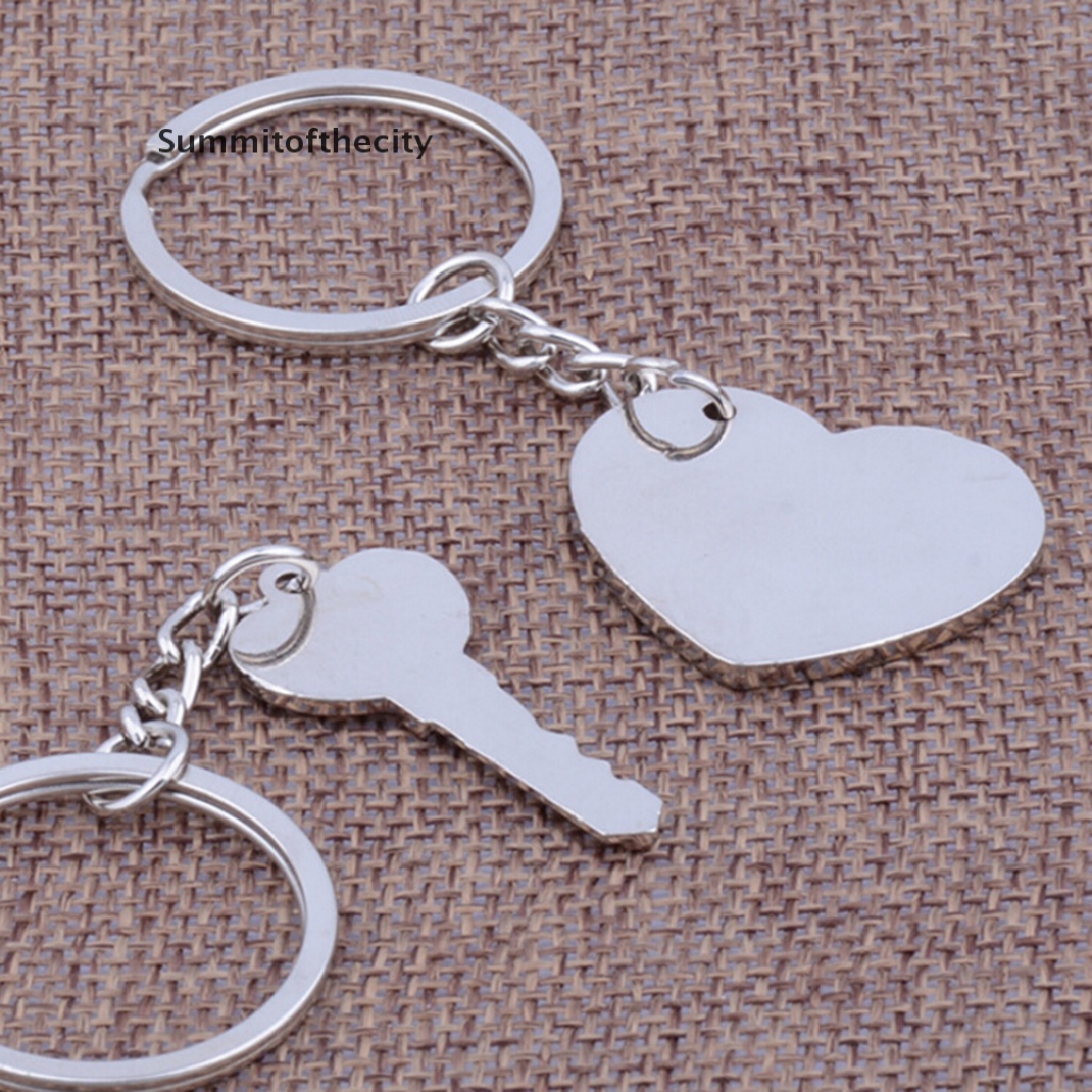 Set 2 Móc Khóa Hình Trái Tim Thời Trang Lãng Mạn