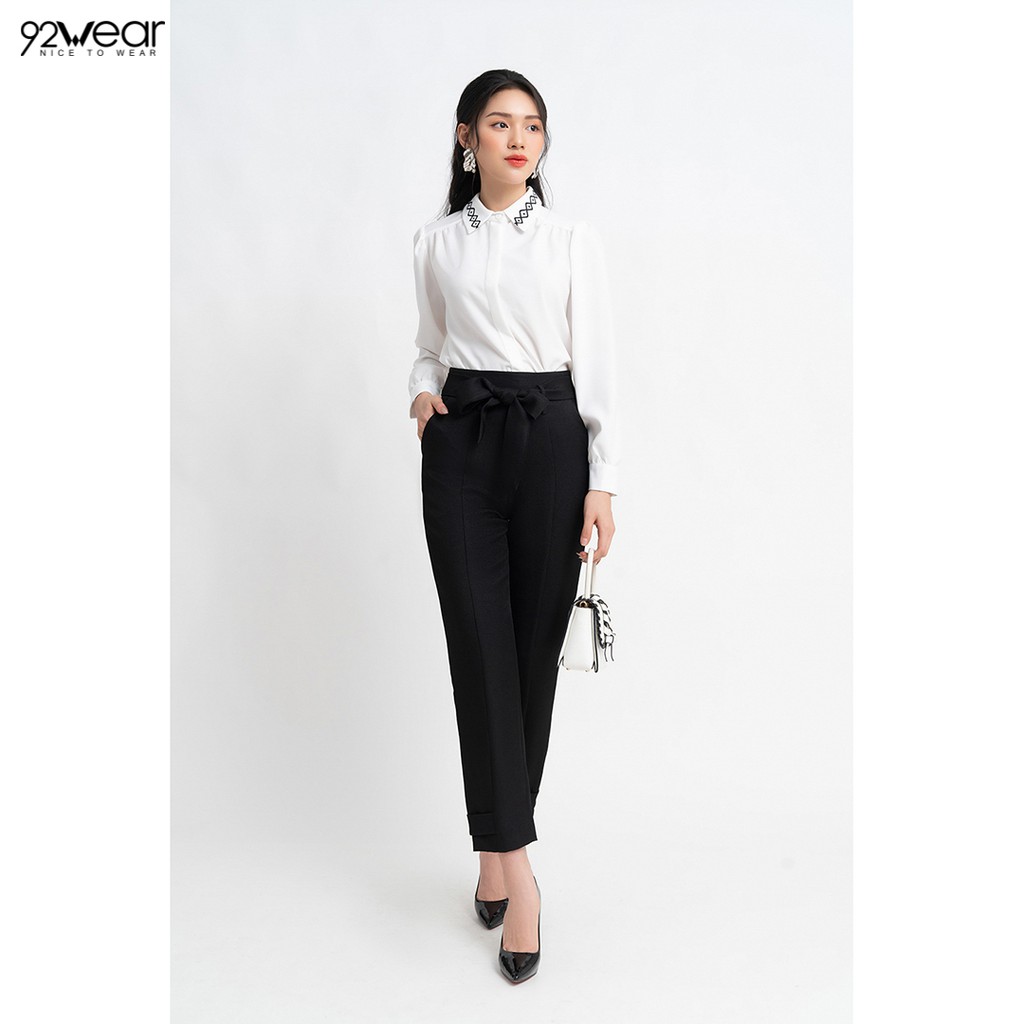 Quần baggy nữ công sở 92WEAR 3 MÀU, đủ size, đai rời 92WEAR QGW0732