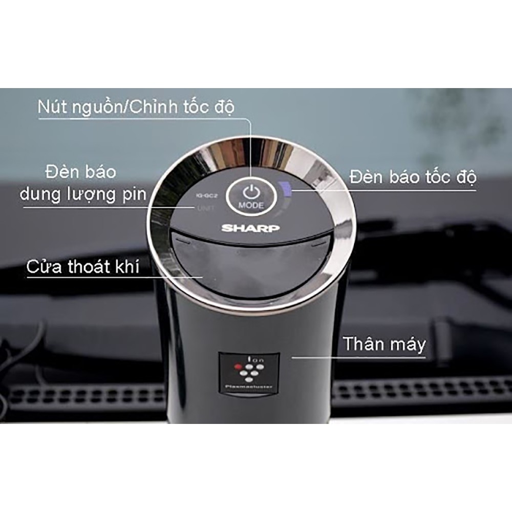 Máy Lọc Không Khí Xe Hơi Sharp IG-GC2E-B/N/P - Bảo hành 12 tháng chính hãng