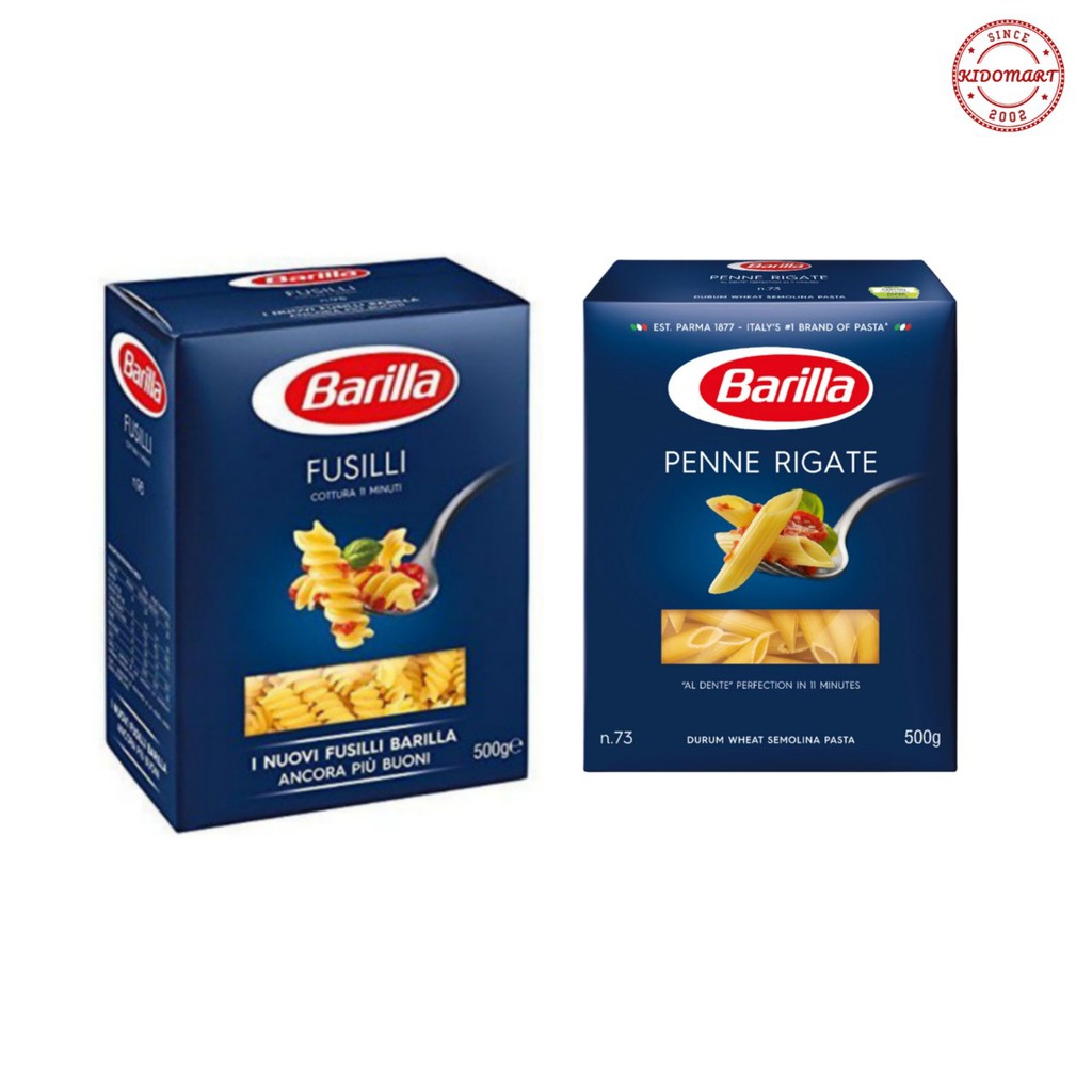 Mì Nui Barilla Fusilli / Penne Rigate 500gr