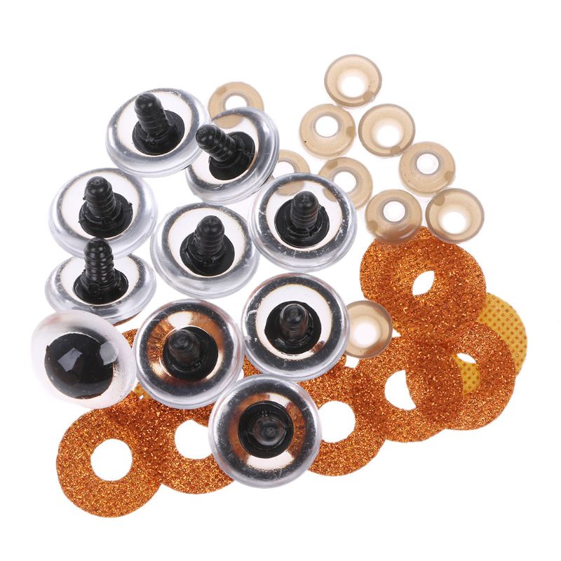 Bộ 10 Mắt Nhựa Phát Sáng An Toàn Cho Búp Bê Amigurumi