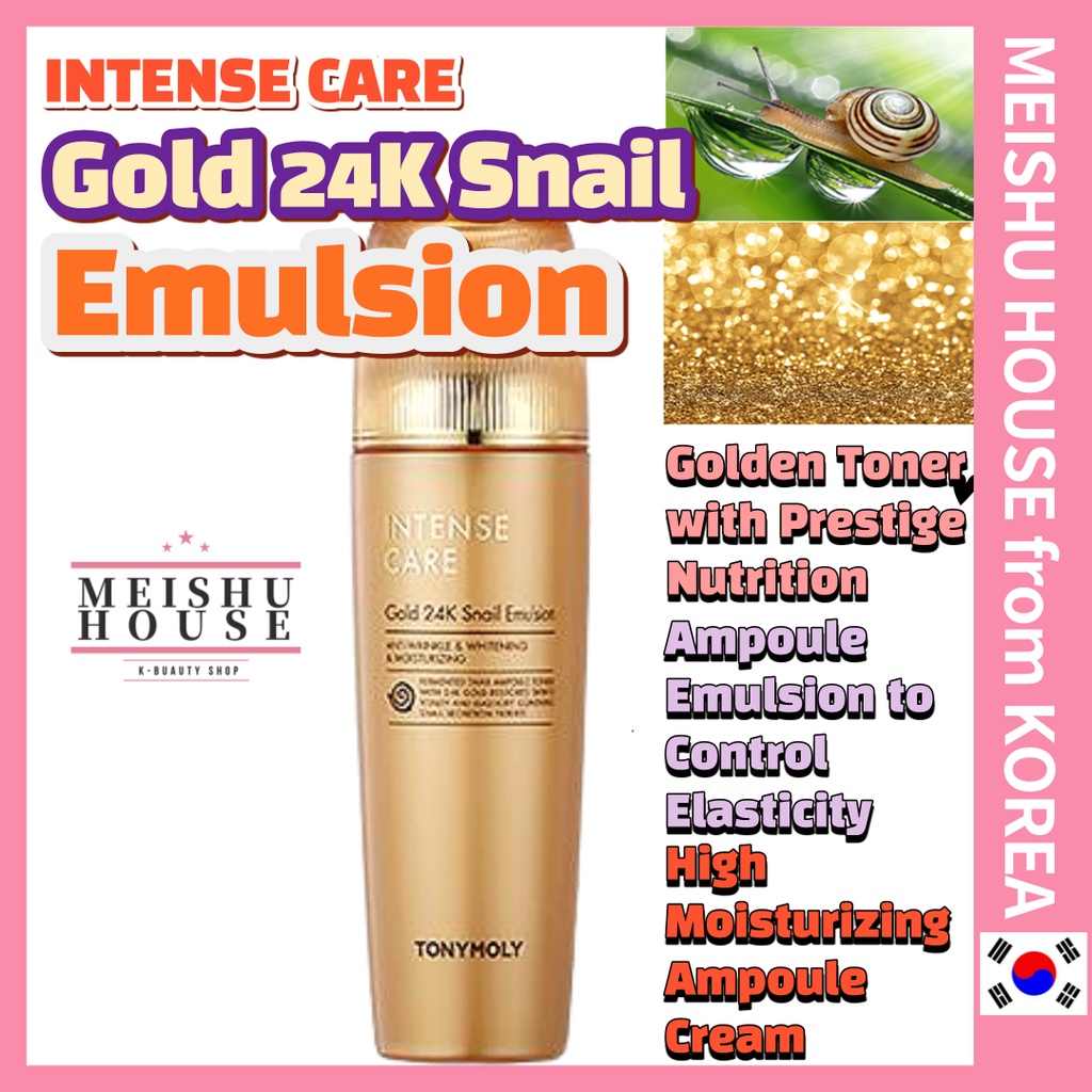 (Hàng Mới Về) Tinh Chất Ốc Sên Vàng 24k 140ml Tonymoly + Tinh Chất Ốc Sên Chăm Sóc Da Mặt