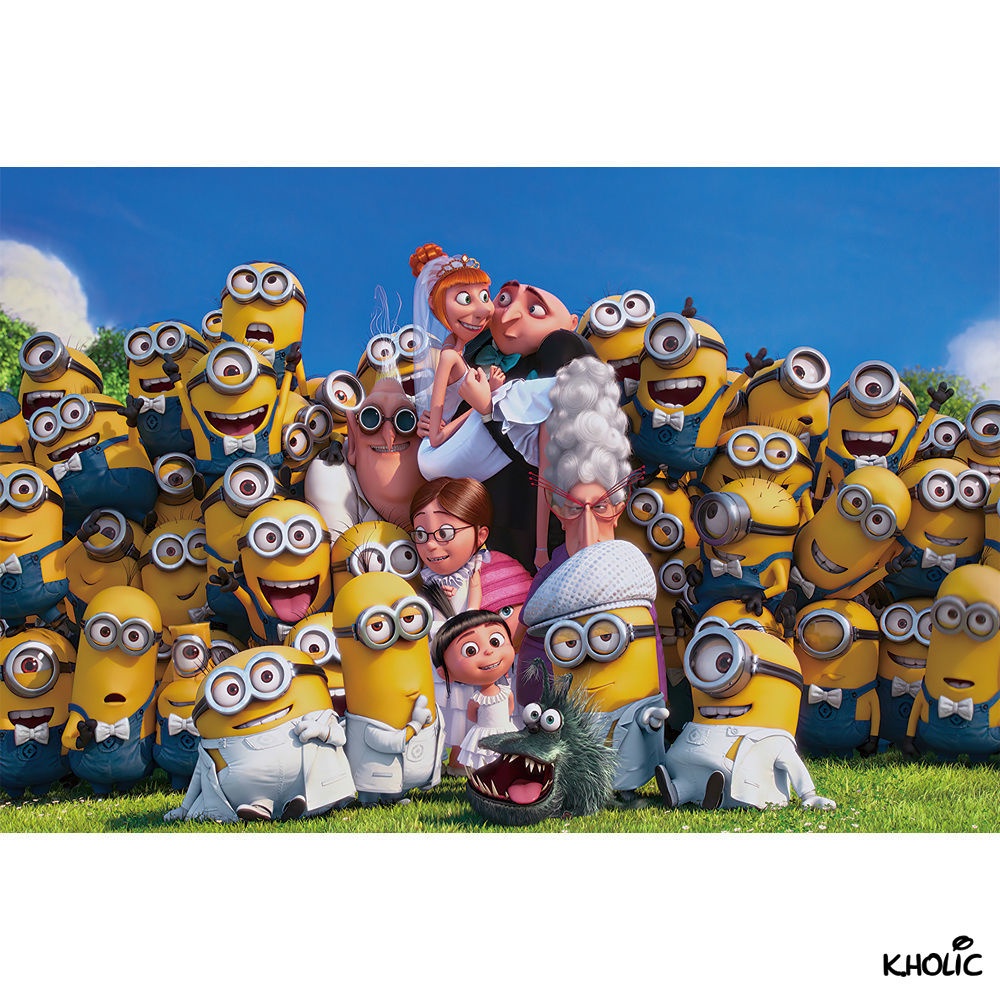 Minions, trò chơi ghép hình bằng gỗ, 300/520/1000 miếng xếp hình anime, đồ chơi phát triển