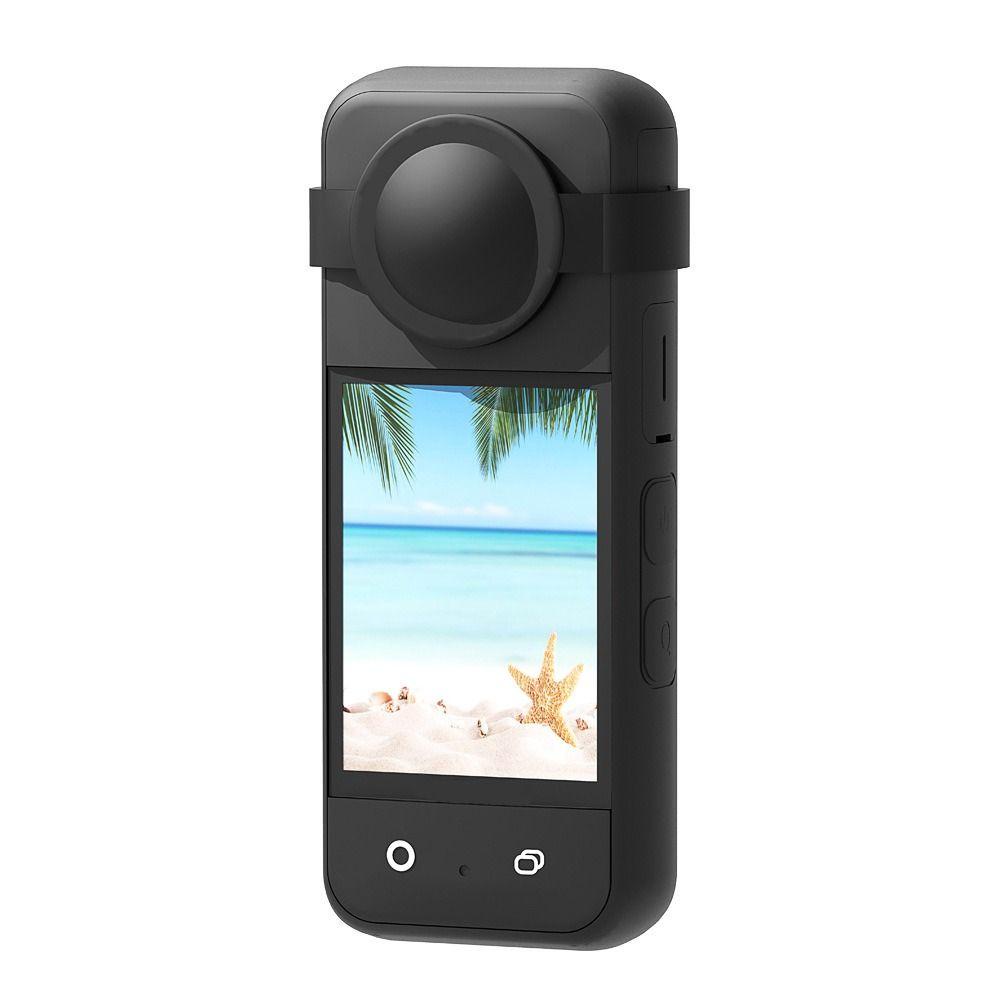 Bebetterm Khung Bảo Vệ Ống Kính Máy Ảnh Bằng Silicon Cho insta360 x3