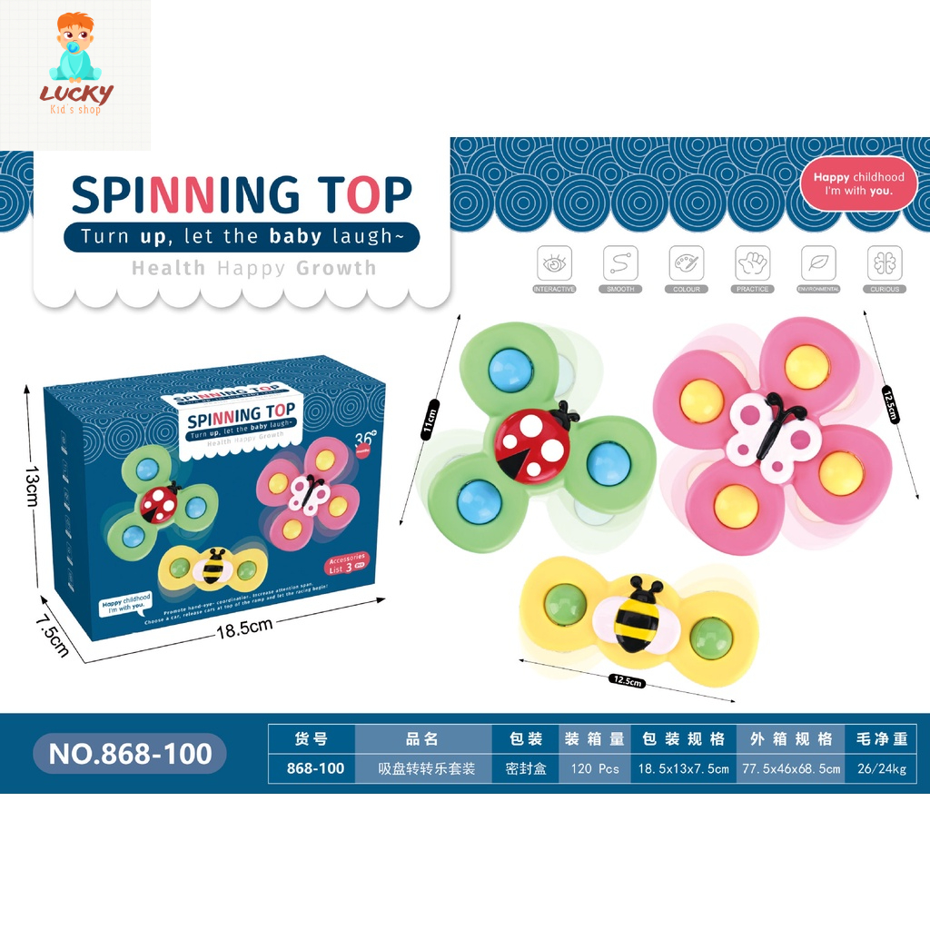 Đồ chơi trẻ em , đồ chơi thông minh Đồ Chơi Chong Chóng Quay bộ 3 SPINNER Giúp Cải Thiện Sự Phối Hợp Tay Mắt Cho Bé