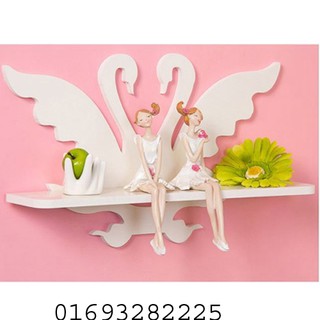 Kệ treo tường hình thiên nga trắng