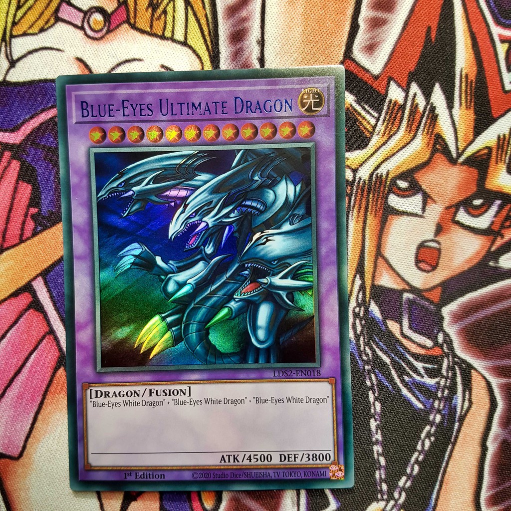 Thẻ bài Yugioh Rồng trắng mắt xanh | Blue-Eyes Ultimate Dragon | LDS2 Ultra Rare