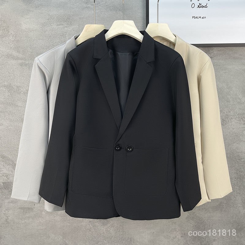 Áo Khoác Vest Đen Ôm Dáng Thời Trang Xuân Thu Chất Lượng Cao Cho Nam