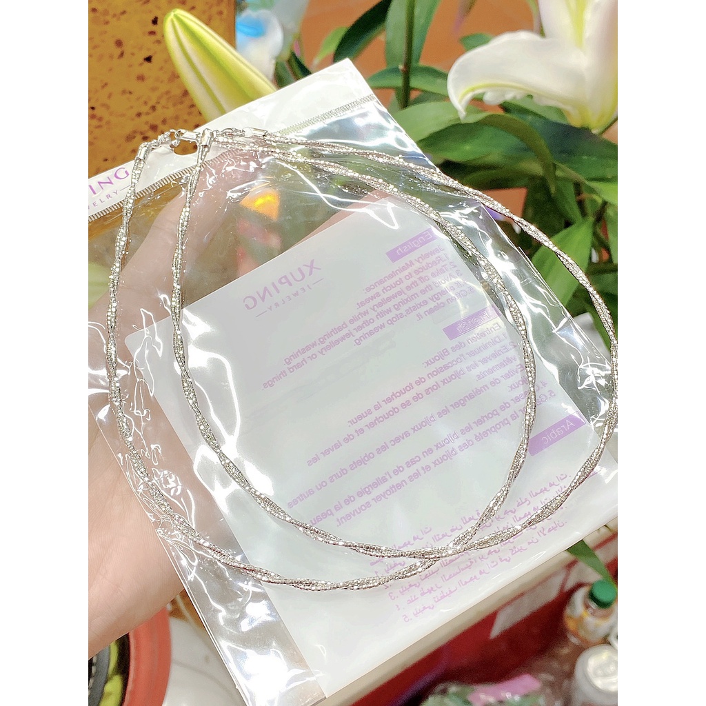 Kiềng cổ 2 bính nữ cao cấp hàng xuping cực bền màu KCXP33
