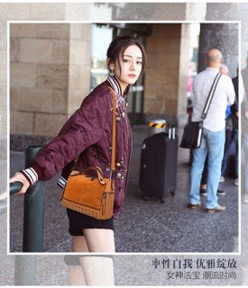 Túi da mềm kiểu dáng công sở vintage
