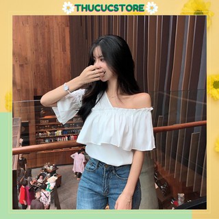 Áo trễ vai nữ bánh bèo Thucucstore Áo hở vai phong cách tiểu thơ Hàn Quốc hàng Quảng Châu SM03