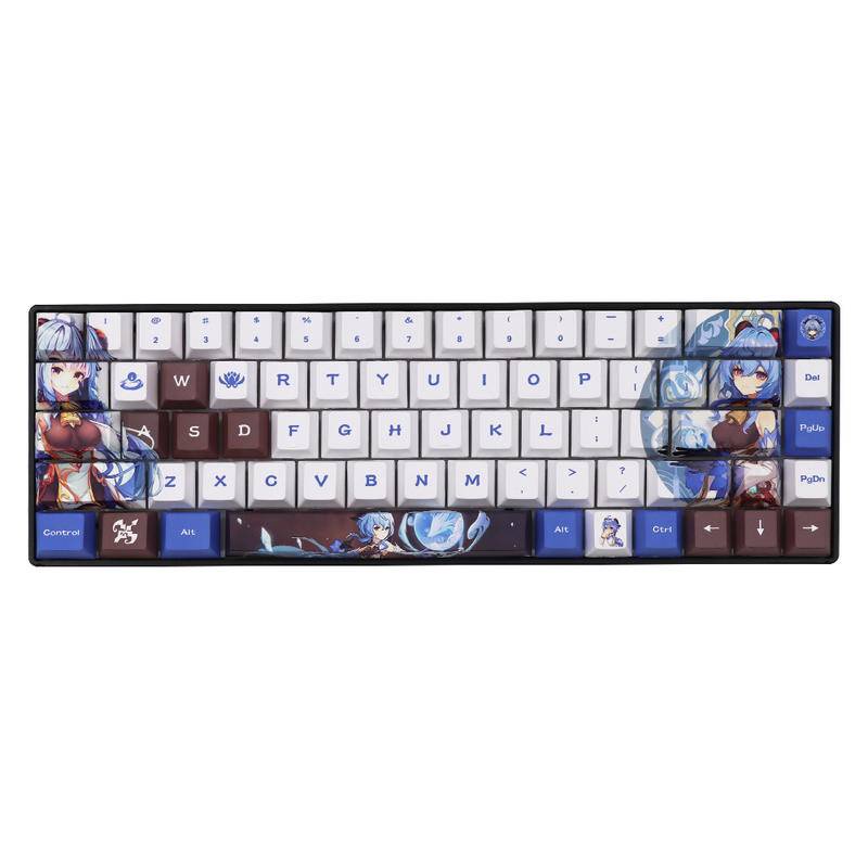 Genshin Impact Ganyu Keycap Cherry Profile  Bộ Nắp Bàn Phím Cơ Genshin Vanyu Chủ Đề Cherry Profile Anime PBT Nhuộm Màu