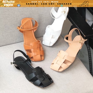 [SALE] Giày sandal nữ đế bệt mũi rọ quai hậu êm chân | AShoes VNXK