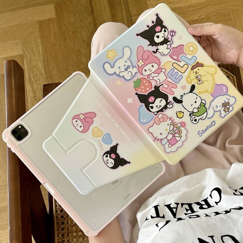 SANRIO Ốp Máy Tính Bảng Cho iPad10th 2022 Mini6 iPad 5 6 7 8 9 Air Air1 Air2 Air3 Air4 Air5 10.9 "Pro10.5 IPad10.2" Pro11 Pro12.9 2018 2020 2021
