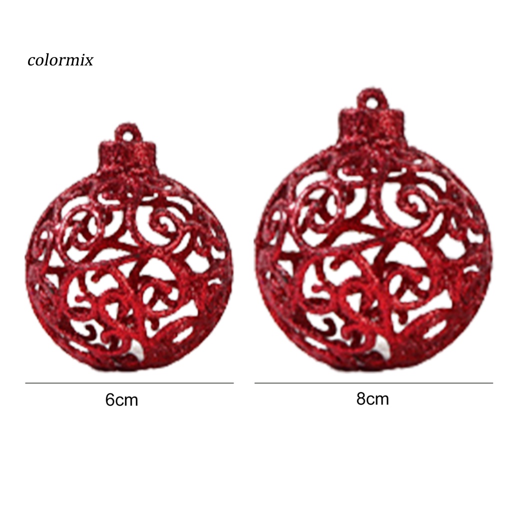 Set 6 Trái Châu Trang Trí Cây Thông Noel Kích Thước 6cm / 8cm