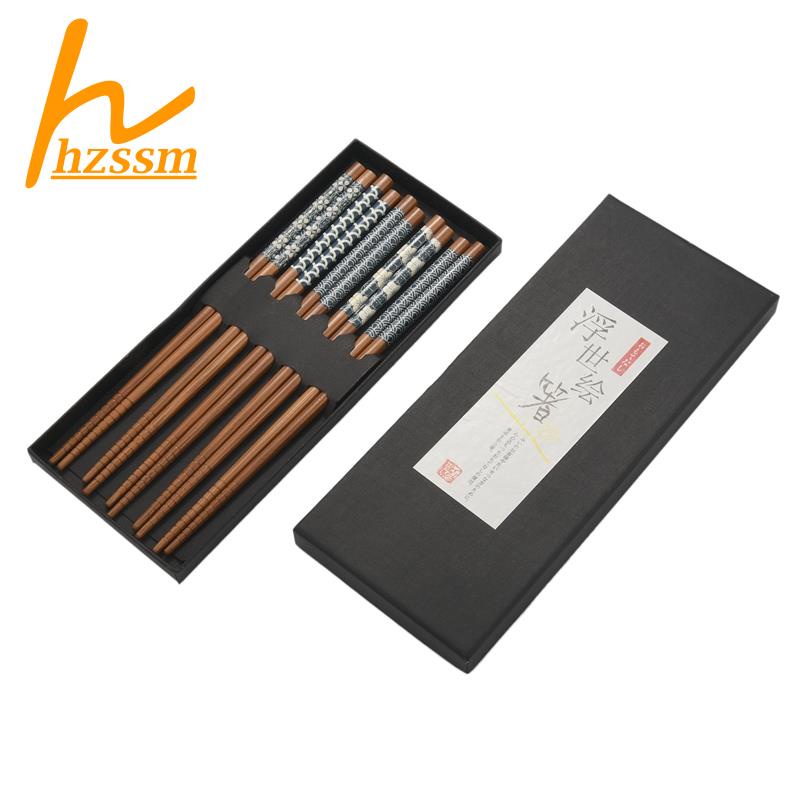 Bộ 5 Đôi Đũa Tre Tự Nhiên Kích Thước 8.8 inch Phong Cách Nhật Bản