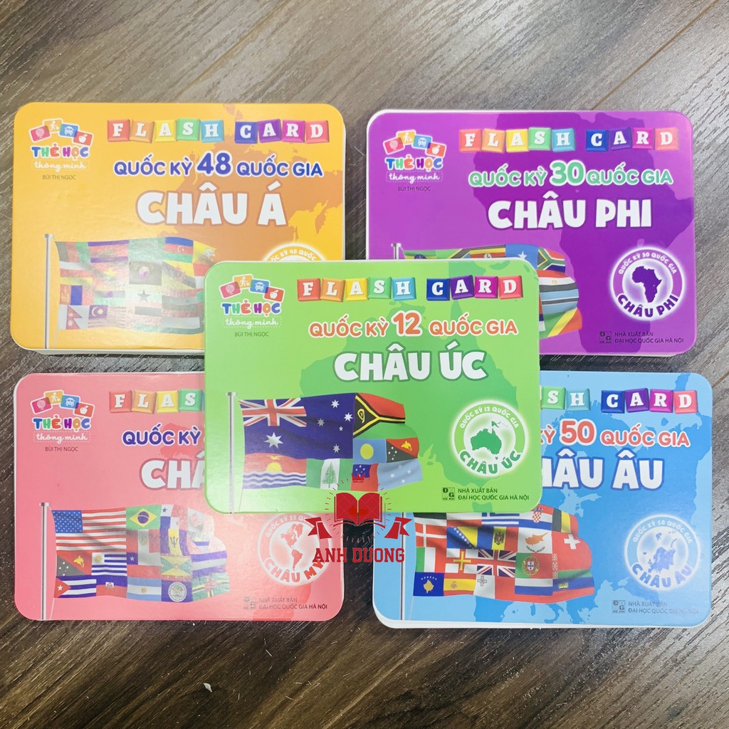 Bộ Thẻ Học Song Ngữ Quốc Kỳ Các Quốc Gia Trên Thế Giới- 175 Flaschcard Cờ Các Nước Kèm Hình Ảnh Sinh Động