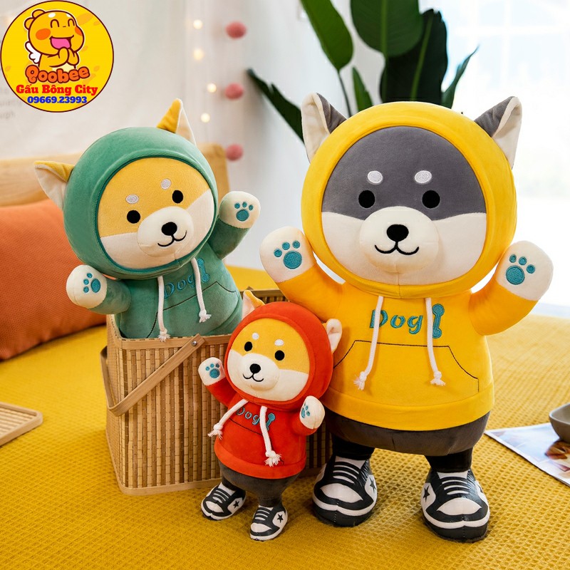 Chó Bông Shiba Áo Hoodie Mềm Mịn Dễ Thương Nhập Khẩu Cao Cấp Gấu Bông City
