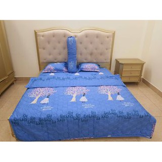 Bộ chăn ga gối nệm fadi cotton poly cao cấp 5 món / đầy đủ kích thước 1m2, 1m4, 1m6, 1m8
