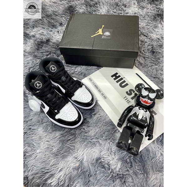 Giầy Sneaker Air Jordan 1 Mid Carbon Fiber Siêu Mẹc|Bản Best Da Đẹp |Logo Bóng