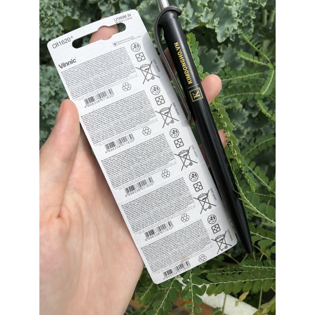 Vỉ 5 Viên Pin Đồng Hồ CR1620 1620 VINNIC Lithium 3V