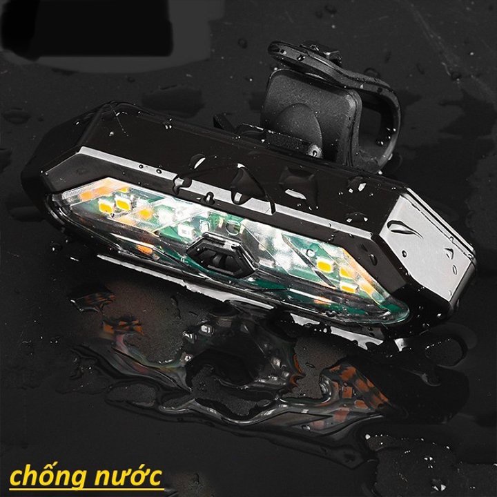 Đèn hậu xe đạp xi nhan sạc usb chống nước
