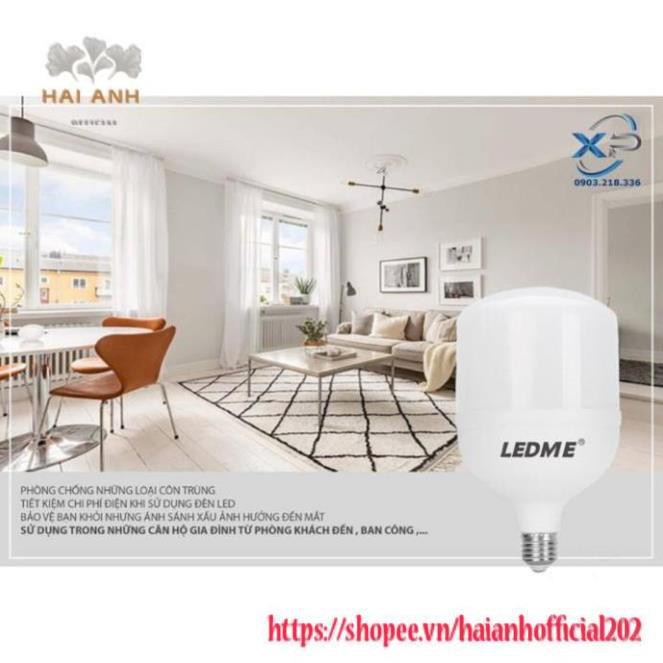 Bóng đèn Led 50W Ledme ánh sáng trắng Tiêu chuẩn châu Âu Siêu sáng tiết kiệm điện thân thiện với môi trường