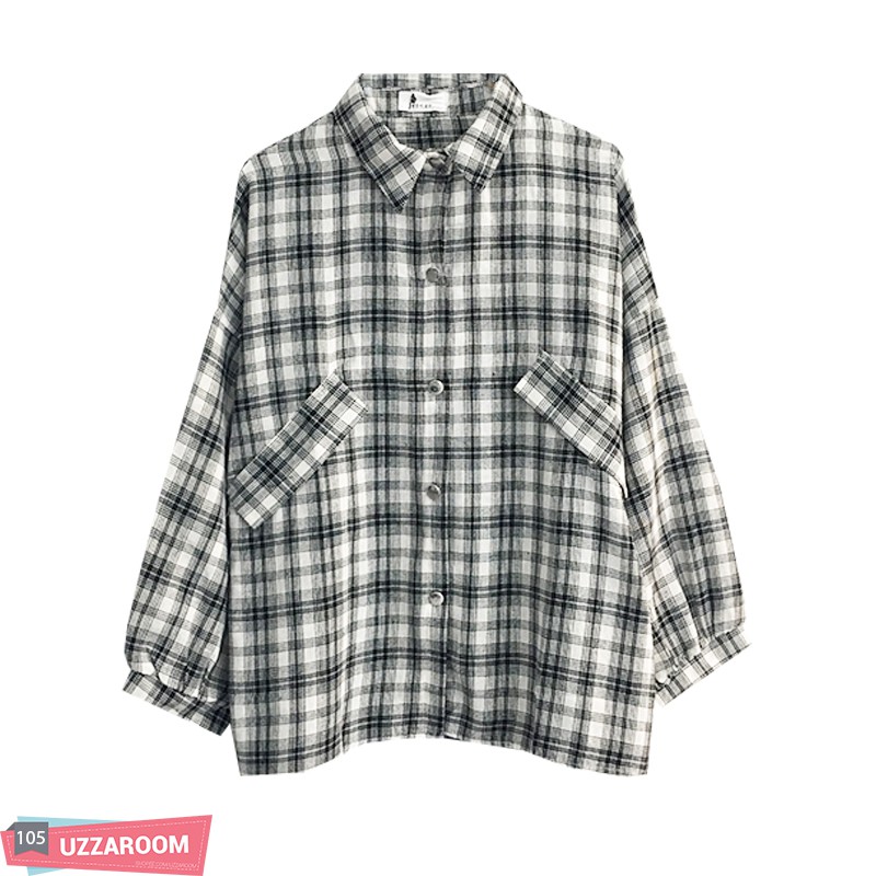 Áo khoác Caro mỏng thu Oversize 3 màu ống rộng - Áo oversize, Áo ulzzang | BigBuy360 - bigbuy360.vn
