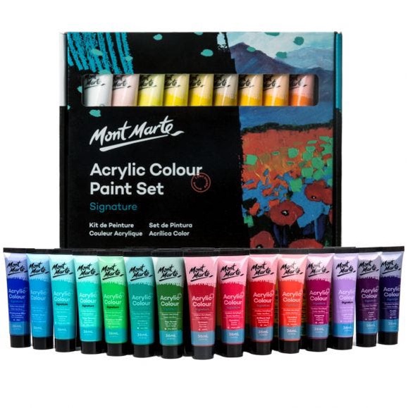 Set màu Acrylic Mont Marte Signature Acrylic Paint - 36/48 màu - 36ml