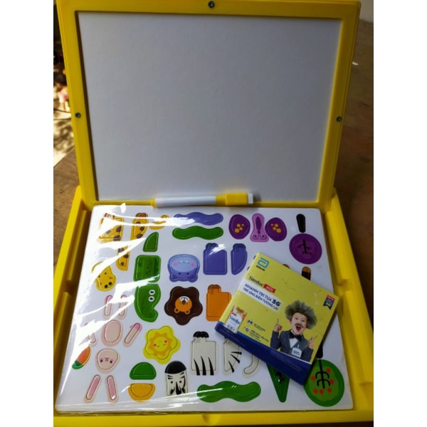 Bảng học sáng tạo 2 mặt nam châm: vẽ tranh, ghép động vật, cây hoa