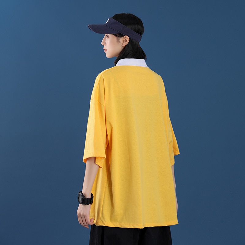Áo Thun Polo Nam Nữ Có Cổ Đẹp In Chữ Hình Form Rộng Unisex Mềm Mát TTQ0058