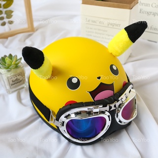 Mũ bảo hiểm nửa đầu PIKACHU người lớn có tai dễ thương cute PK0001