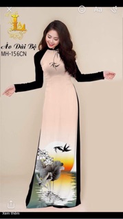6 bộ vải áo dài in 3D