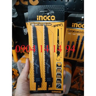 Bộ 2 lưỡi cưa gỗ cho máy cưa kiếm 150mm ingco ssb644d