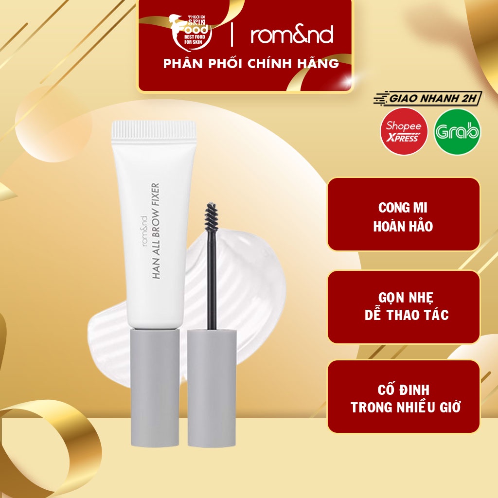 [Han All Line] Gel Trong Suốt Cố Định Lông Mày Tự Nhiên Romand Han All Brow Fixer 9g