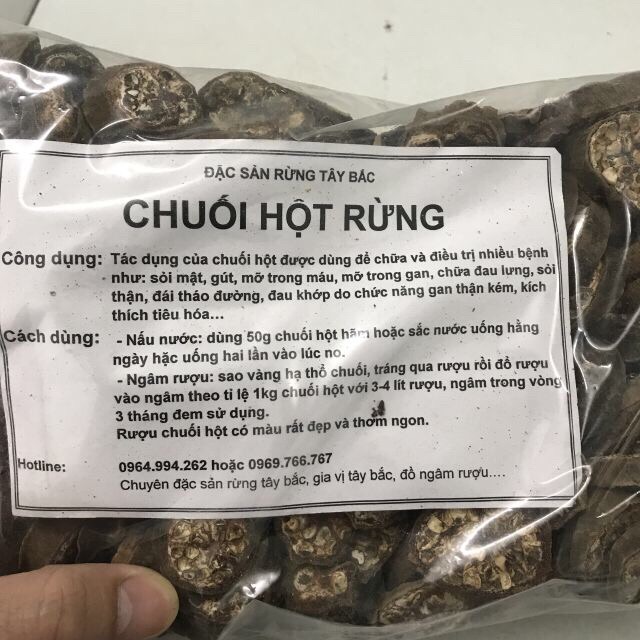 1 Kg chuối hột rừng sấy khô đặc sản Tây bắc
