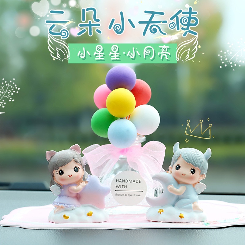 phụ kiện bánh kem sinh nhật [FREESHIP❤️] em bé sừng ôm trăng sao