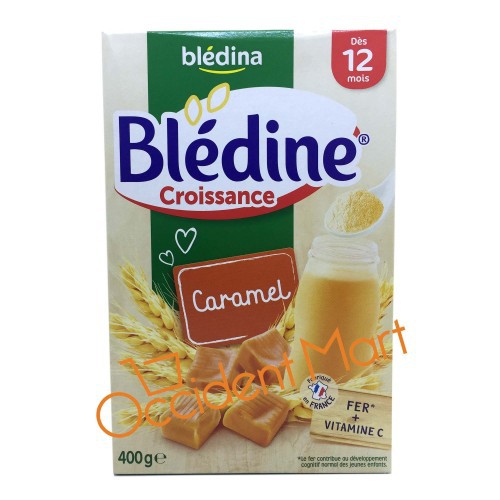 Bột pha sữa Bledina 400g 12m caramel date .2020