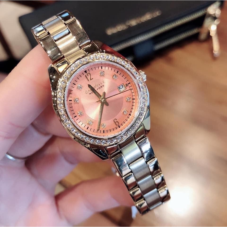 Đông hồ caravelle nữ dây kim loại chính hãng
