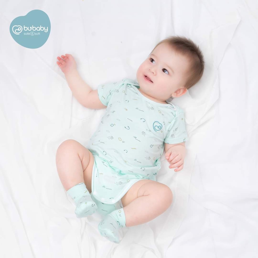 Bộ Bodychip Bu baby ngắn tay cổ chồm Bambus